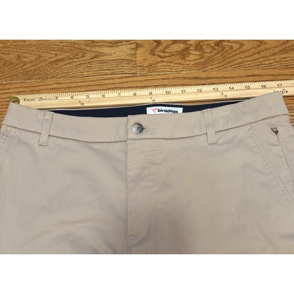 Birddogs Chino Tech Pants Men 34x32 Khaki Flex Slim Fit Performance Golf Casual - Picture 8 of 10
